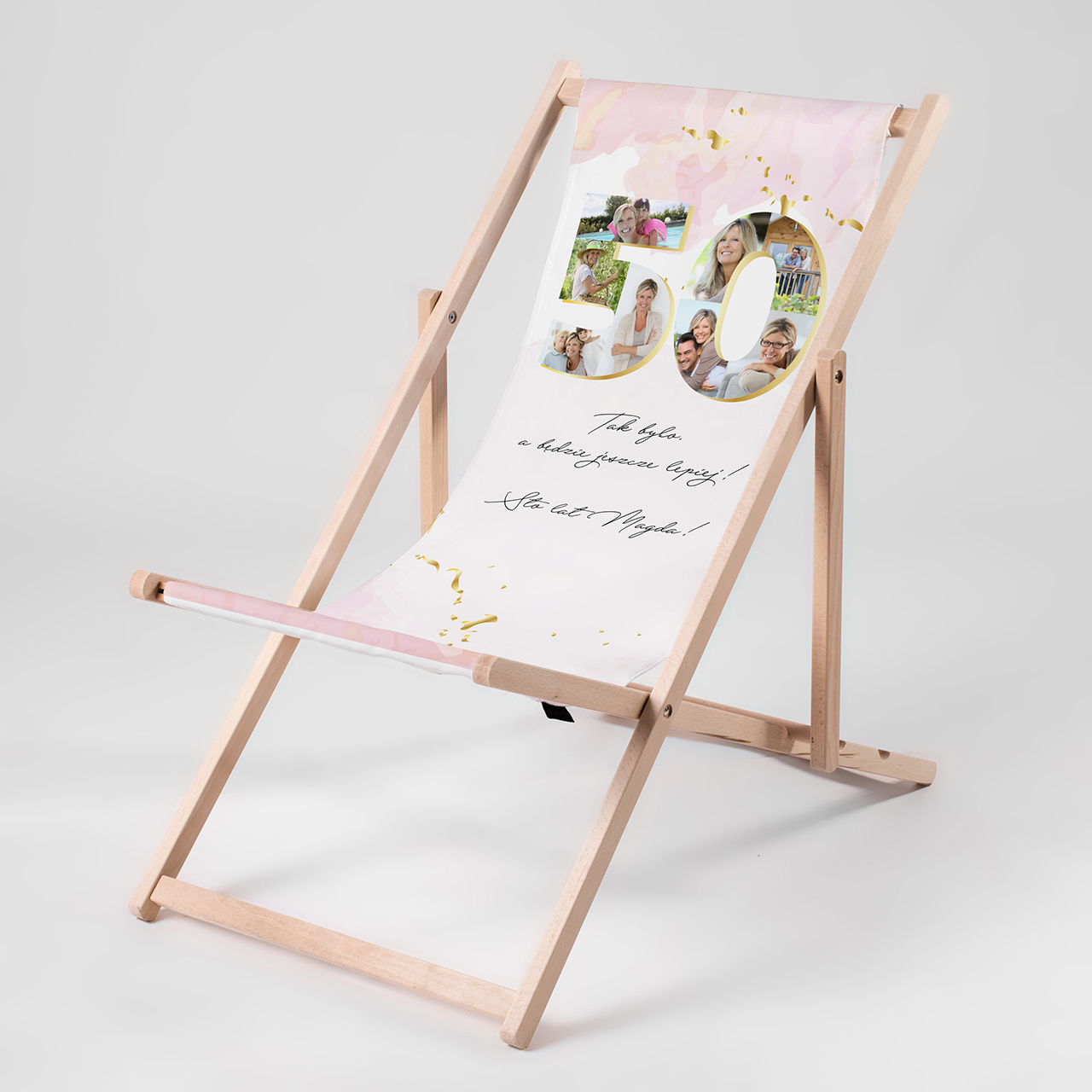 Leżak na 50 urodziny DLA NIEJ ze zdjęciami